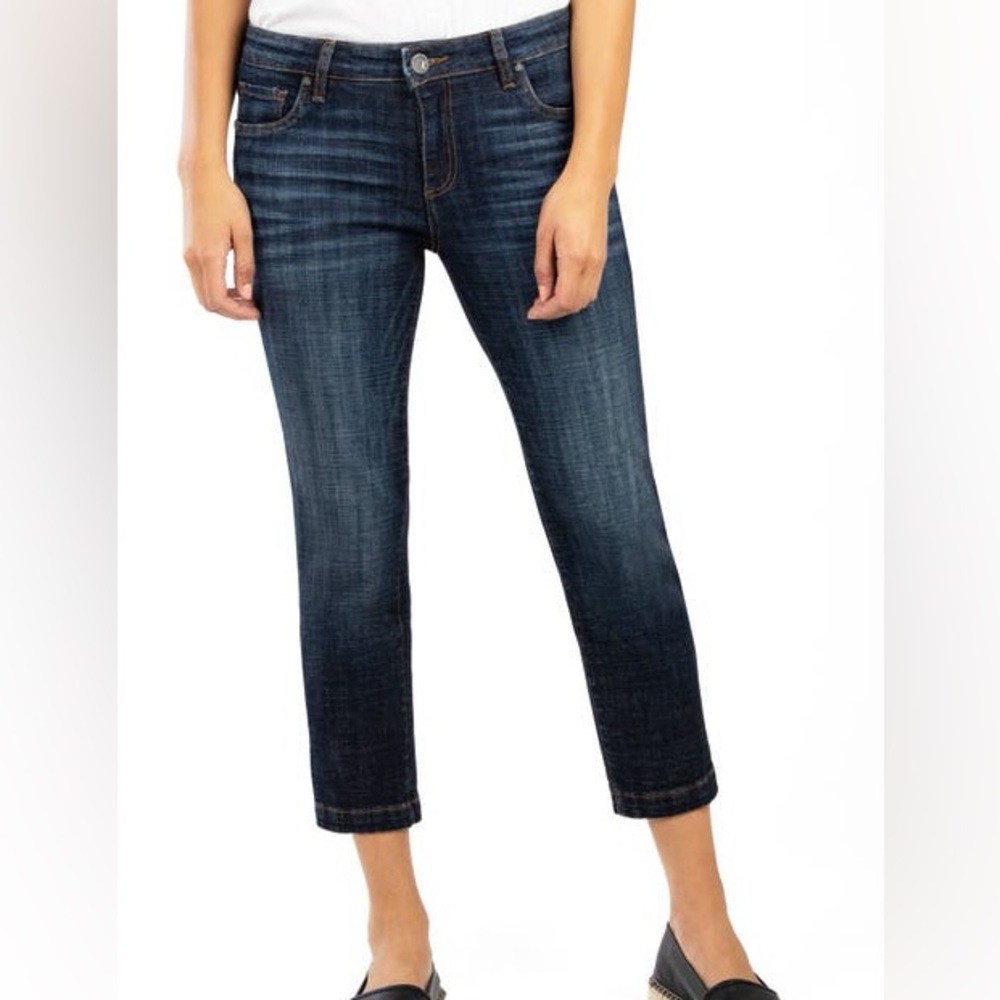 Kut from the Kloth Dark Blue Cropped Slim Jeans